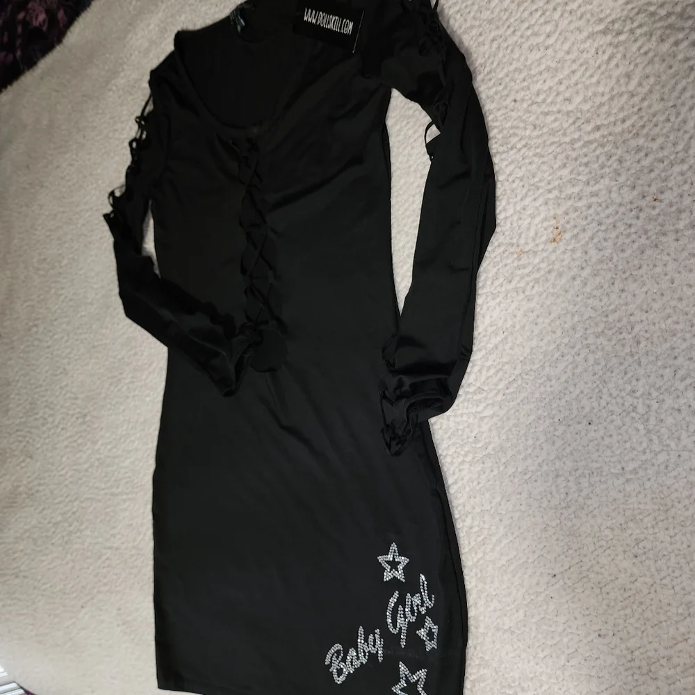 NWT Dolls Kill Sexxy Baby Girl, Cut Up Mini Dress - Picture 10 of 16